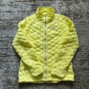 The North Face Thermoball Yellow Puffer Jacket (Large)